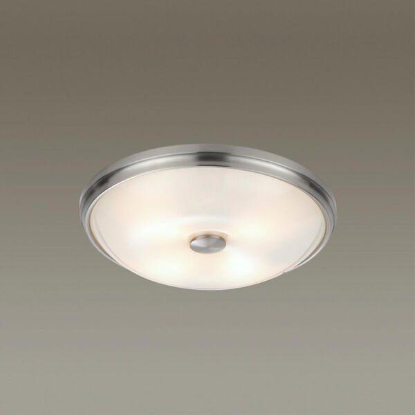 Настенно-потолочный светильник Odeon Light Pelow 4957/4, арматура никель, плафон стекло белое - фото 1