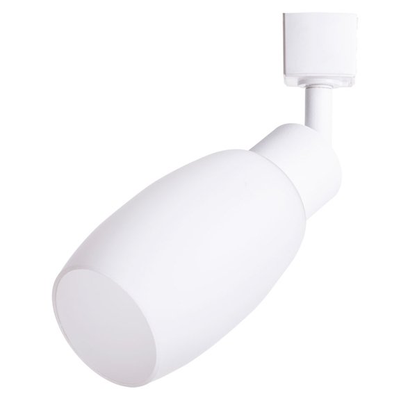 Трековый светильник Arte Lamp Miia A3055PL-1WH, арматура белая, плафон стекло белое, 6х18 см