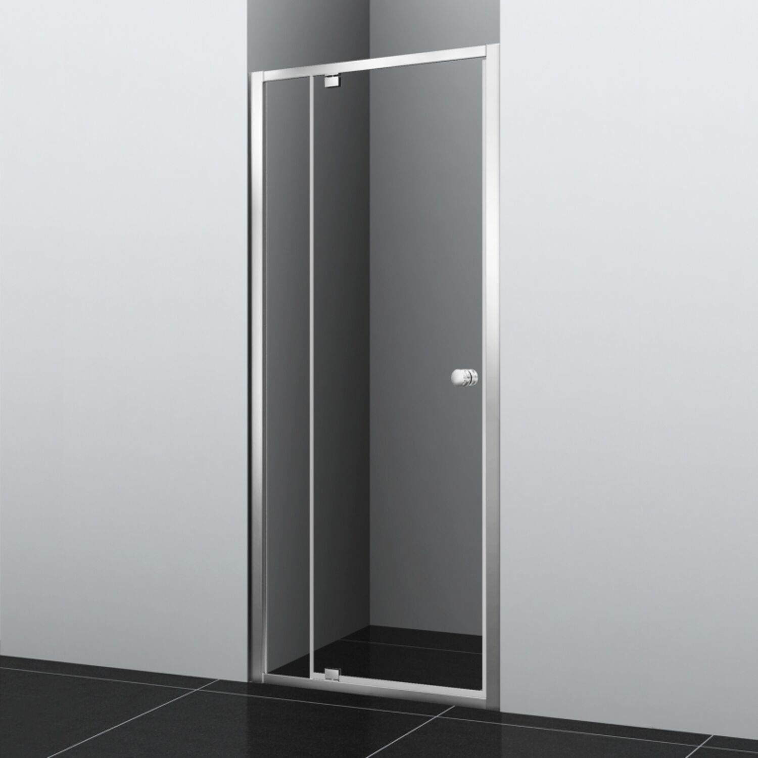 Душевая дверь WasserKRAFT Aula 11P12 100x190, стекло прозрачное, профиль хром