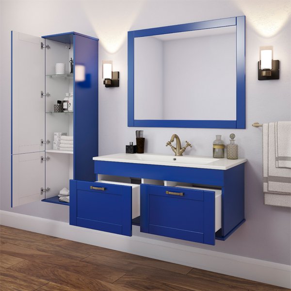 Мебель для ванной Sanflor Ванесса 95, подвесная, цвет индиго - фото 1