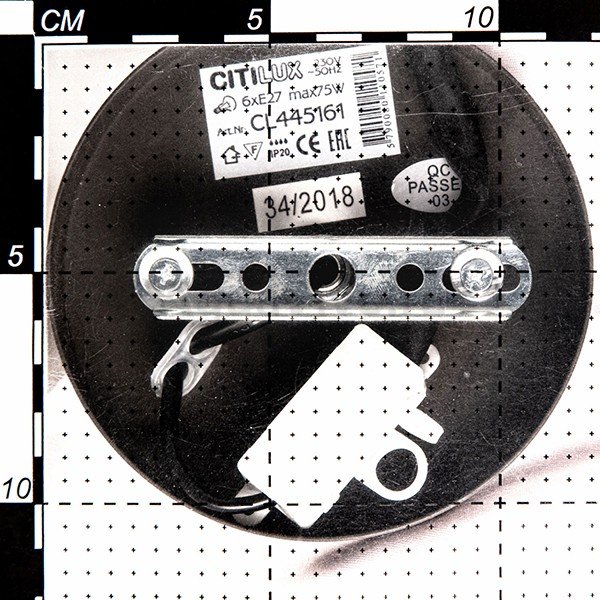Подвесная люстра Citilux Тесла CL445161, арматура черная, плафоны стекло прозрачное, 61х61 см