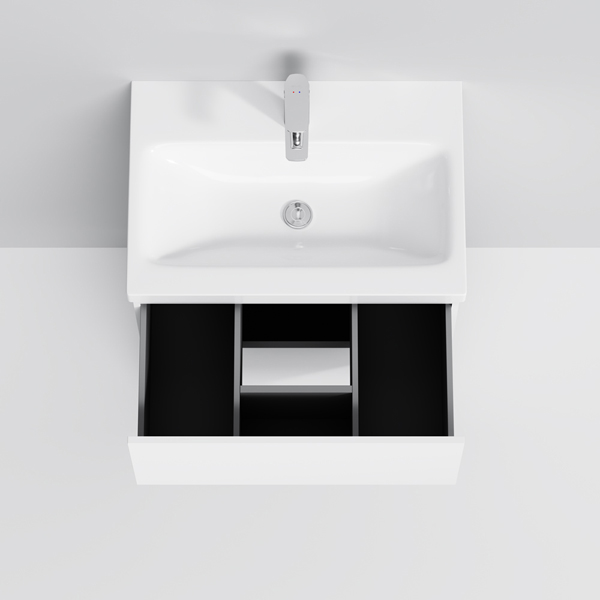 Мебель для ванной AM.PM Gem 60 напольная, 2 ящика, цвет белый глянец - фото 1
