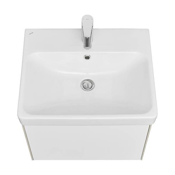 Мебель для ванной Акватон Асти 55, цвет белый глянец / ясень шимо