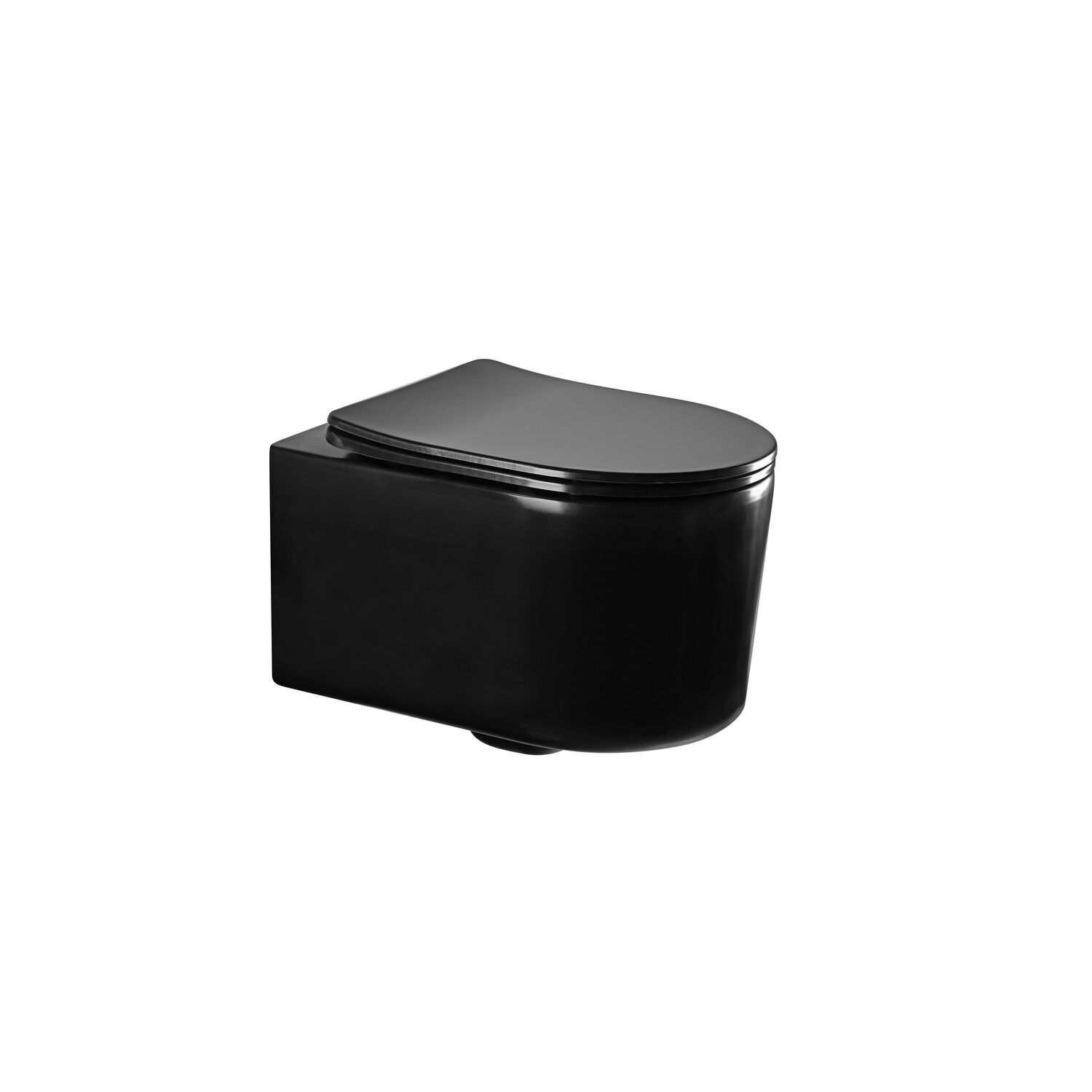 Унитаз Акватек Мия AQ2004-MB подвесной, безободковый, с сиденьем микролифт, цвет черный матовый - фото 1