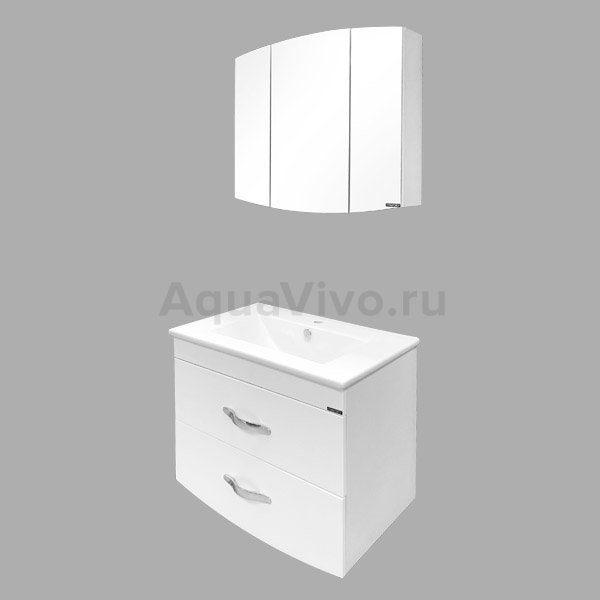 Мебель для ванной Comforty Лаура 75 2, цвет белый