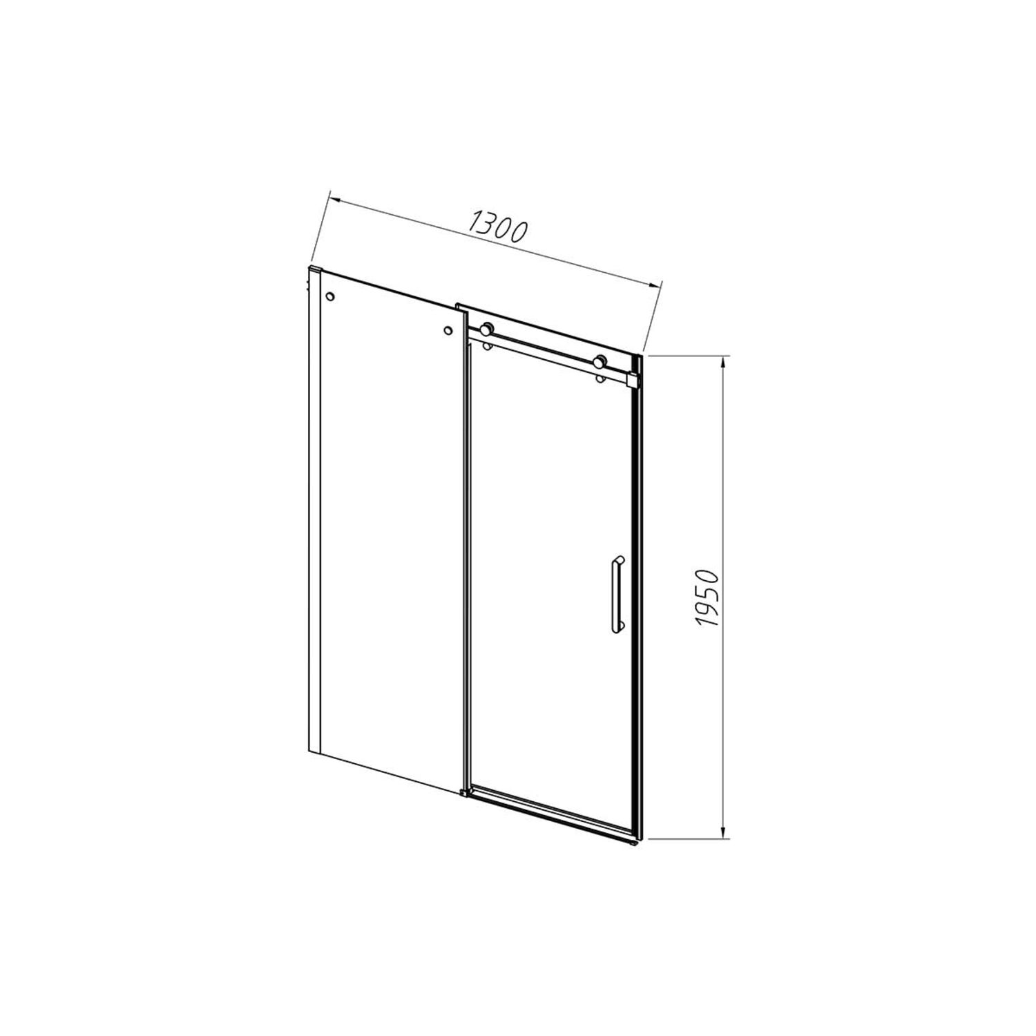 Душевая дверь Vincea Como-N VDS-4CN 130x195, стекло прозрачное, профиль черный - фото 1