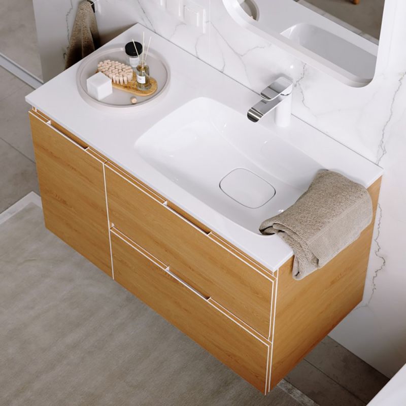 Мебель для ванной Aqwella Accent 90, под правую раковину, цвет дуб золотой