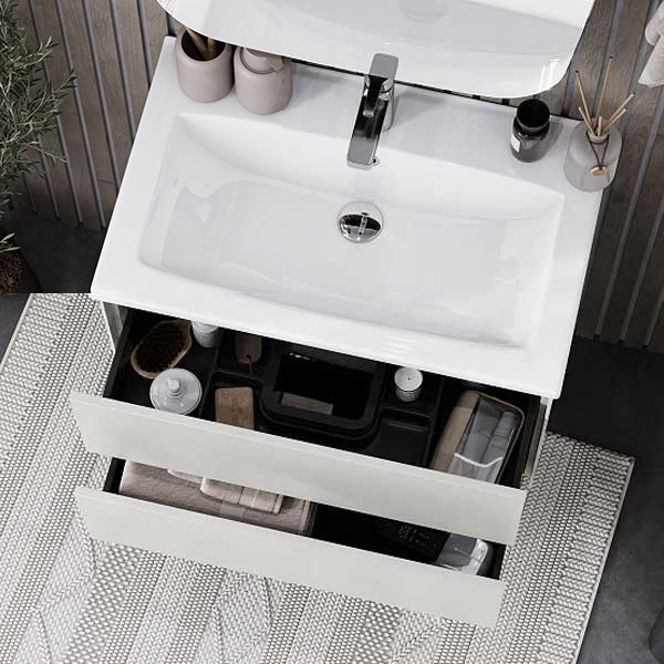 Мебель для ванной Акватон Сохо 75, цвет cлэйт / галька серая - фото 1
