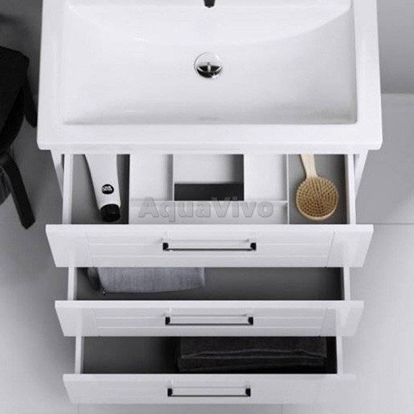 Мебель для ванной Aqwella Манчестер 70, с 3 ящиками, цвет белый - фото 1