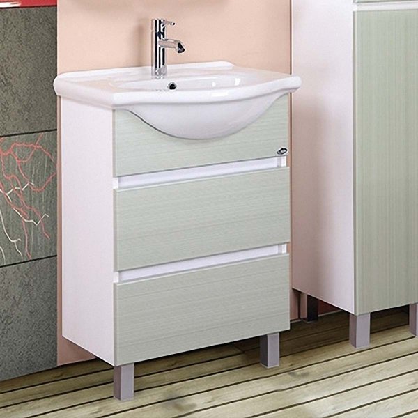 Мебель для ванной Оника Элита 60.13, цвет олива / белый - фото 1