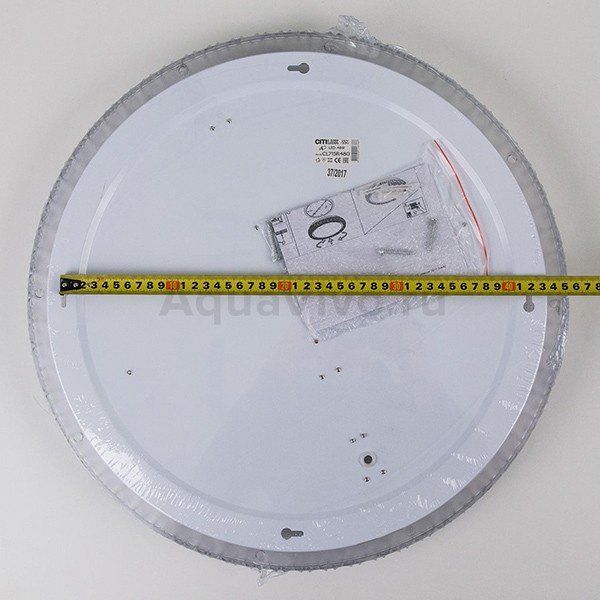 Потолочный светильник Citilux Кристалино Слим CL715R480, арматура белая, плафон полимер белый / прозрачный, 50х50 см