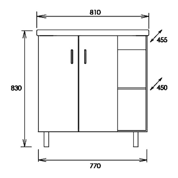 Мебель для ванной Оника Тимбер 80.10, цвет серый матовый / дуб сонома - фото 1