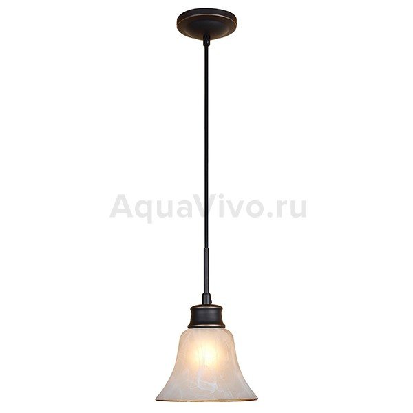 Подвесной светильник Citilux Классик CL560115, арматура венге, плафон стекло белое, 18х18 см 
