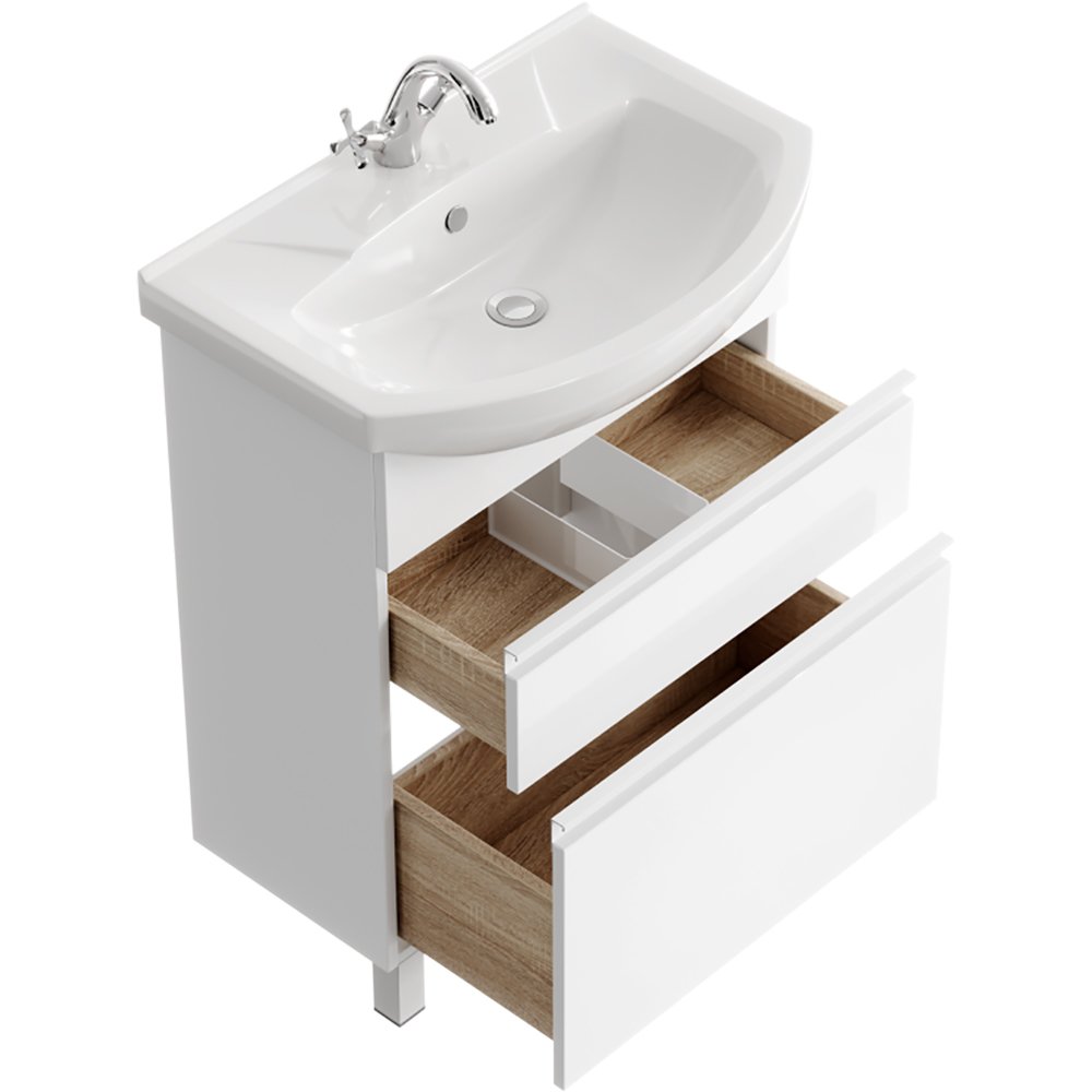 Мебель для ванной Aqwella Rodos 65, напольная, цвет белый
