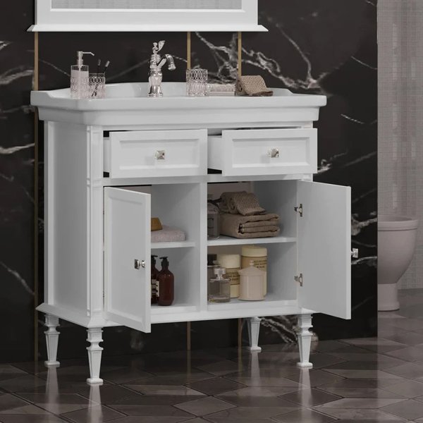 Мебель для ванной Опадирис Кантара 85, цвет белый матовый - фото 1