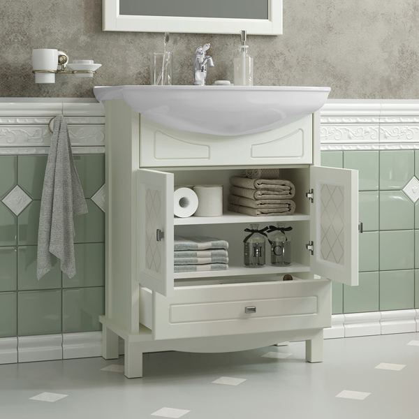 Мебель для ванной Опадирис Омега 65, цвет слоновая кость - фото 1