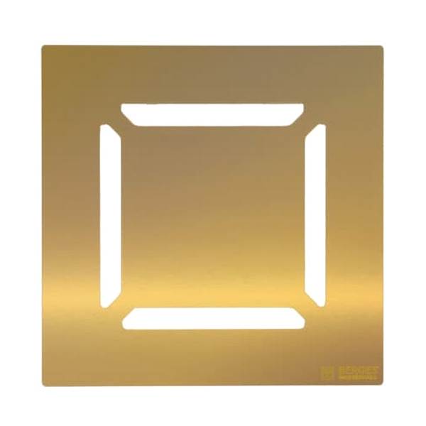 Душевой трап Berges Platz Norma 092059, прямой выпуск, цвет золото глянец, 15x15 см - фото 1