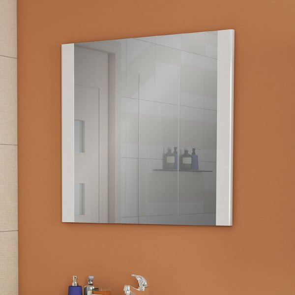 Зеркало Dreja Uni 75x80, цвет белый - фото 1
