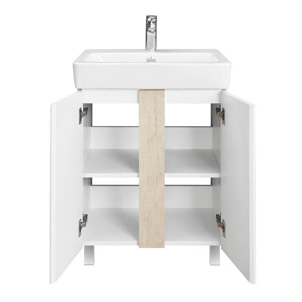 Мебель для ванной Акватон Кантри 60, цвет белый / дуб верона