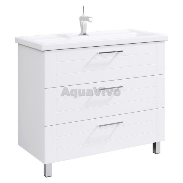 Мебель для ванной Aqwella Манчестер 100, с 3 ящиками, цвет белый