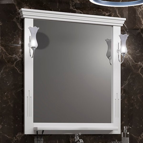 Зеркало Опадирис Риспекто 95x100, цвет белый матовый