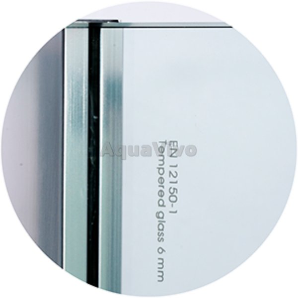 Душевой уголок WasserKRAFT Berkel WasserSchutz 48P28 80х90, стекло прозрачное, профиль серебристый - фото 1