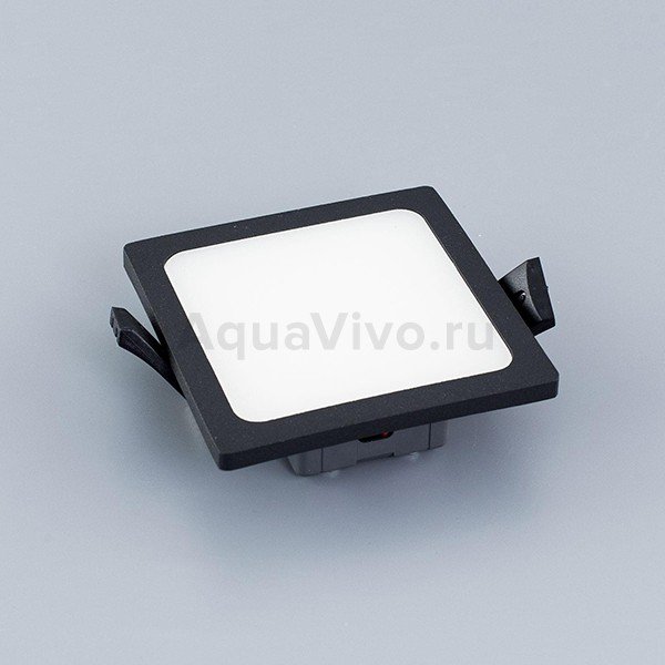 Точечный светильник Citilux Омега CLD50K082, арматура черная, плафон полимер белый, 3000K, 9х9 см