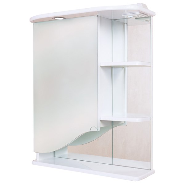 Шкаф-зеркало Оника Виола 60.01, левый, с подсветкой, цвет белый