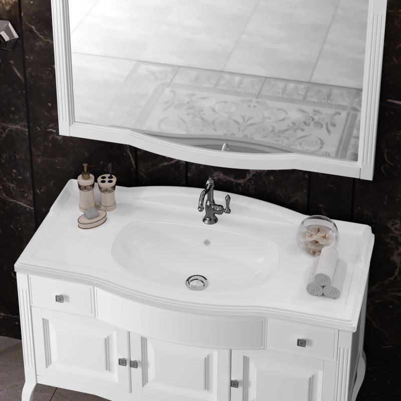 Мебель для ванной Опадирис Лаура 100, цвет белый матовый