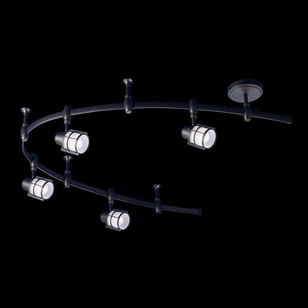 Трековый светильник Citilux Реймс CL563141, арматура венге, плафоны стекло белое, 200 см
