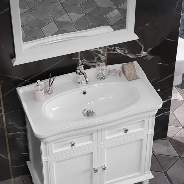 Мебель для ванной Опадирис Кантара 85, цвет белый матовый