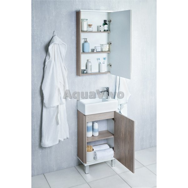 Мебель для ванной Акватон Эмма 45 цвет белый / дуб навара - фото 1