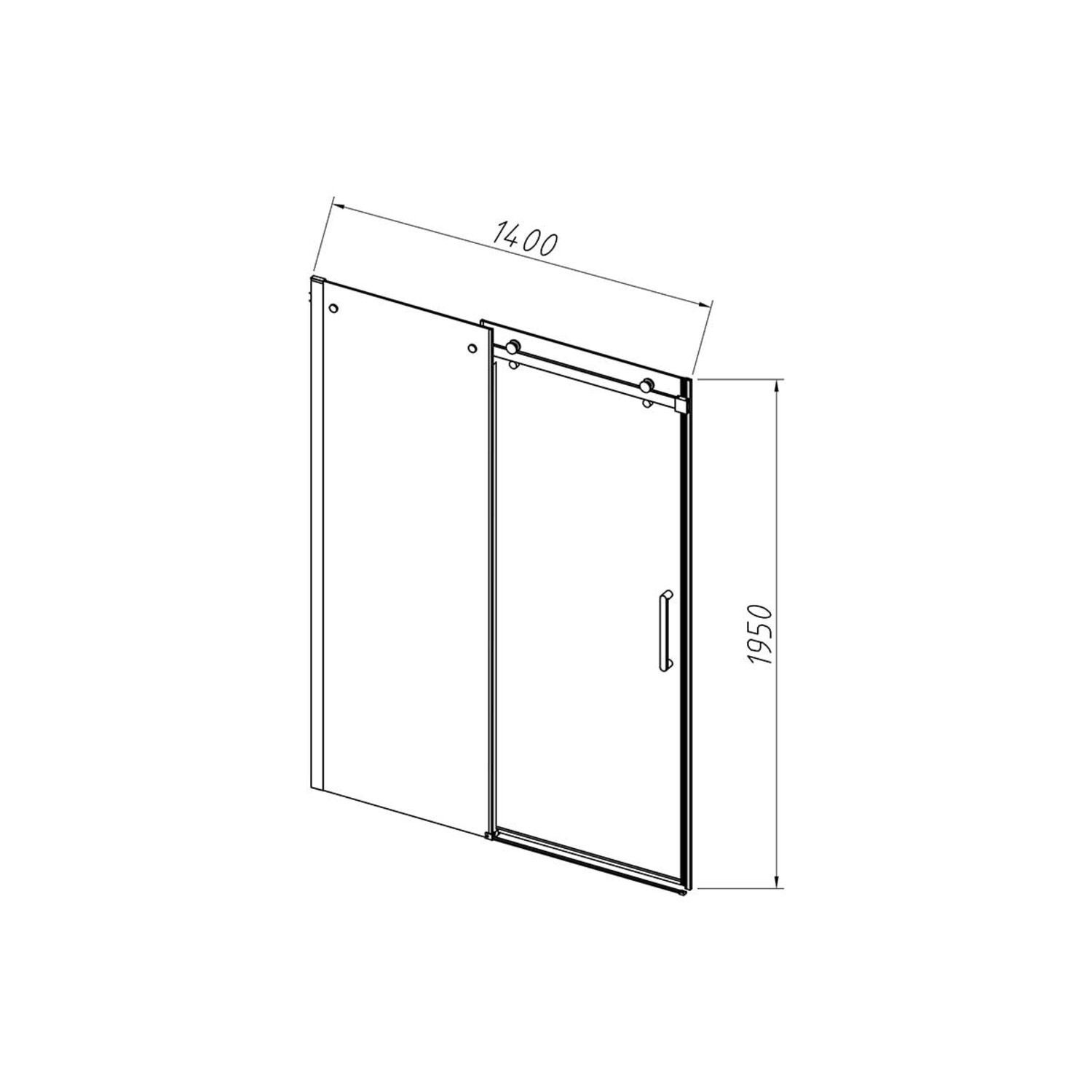 Душевая дверь Vincea Como-N VDS-4CN 140x195, стекло прозрачное, профиль хром - фото 1