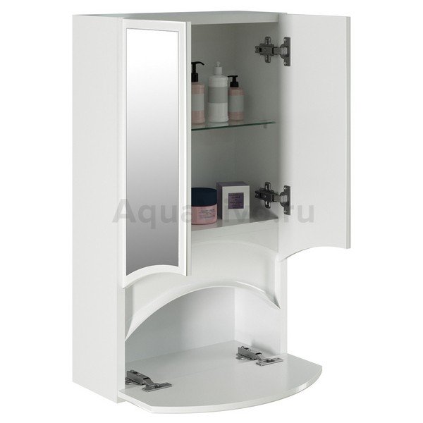 Шкаф-зеркало Mixline Радуга 46x80, цвет белый