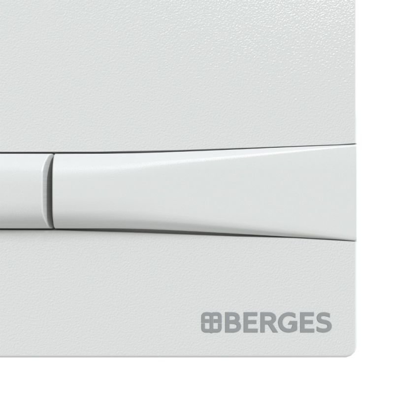 Кнопка смыва Berges Novum F1 040051 для унитаза, цвет белый - фото 1