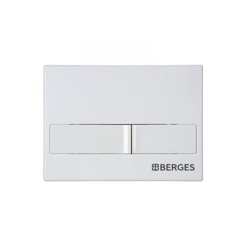 Комплект Berges 043263 подвесного унитаза Okus с сиденьем и инсталляции Novum с белой кнопкой L1