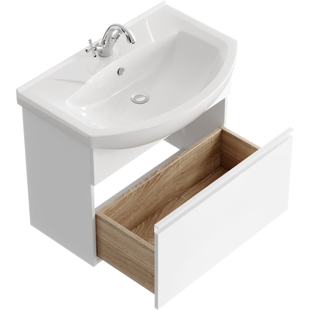 Мебель для ванной Aqwella Rodos 76, подвесная, цвет белый