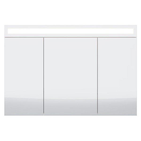 Шкаф-зеркало Dreja Uni 120, с подсветкой, цвет белый