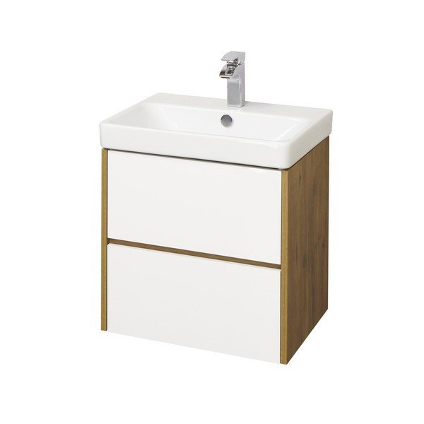 Мебель для ванной Акватон Сканди 55, цвет белый / дуб рустикальный - фото 1