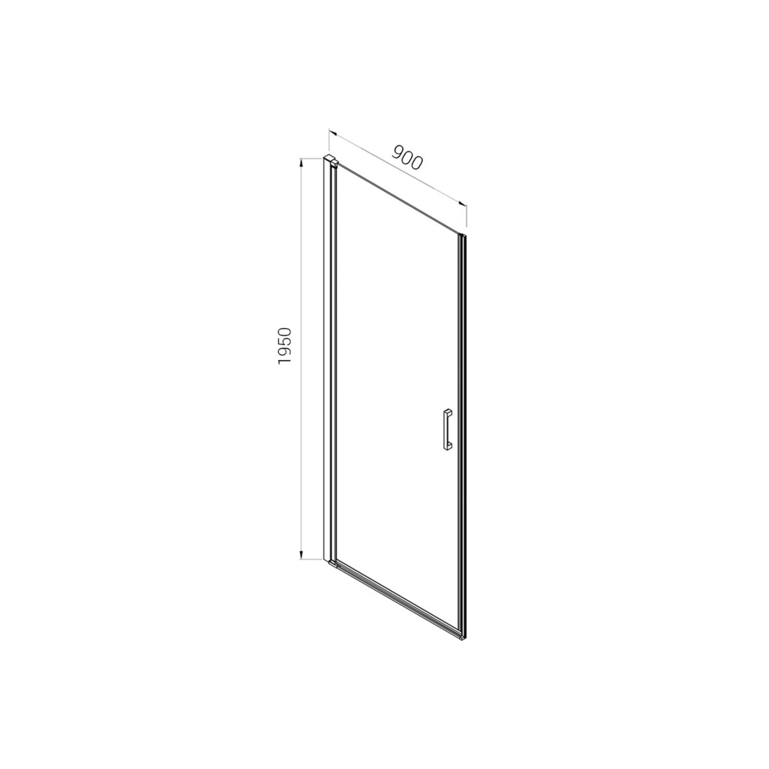 Душевая дверь Vincea Alpha VDP-3AL 90x195, стекло прозрачное, профиль хром - фото 1