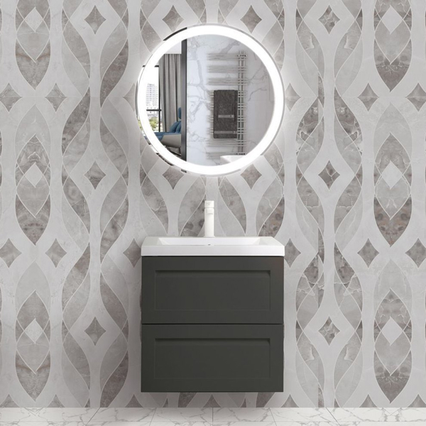 Мебель для ванной Art & Max Platino 60 подвесная, цвет серый матовый  - фото 1