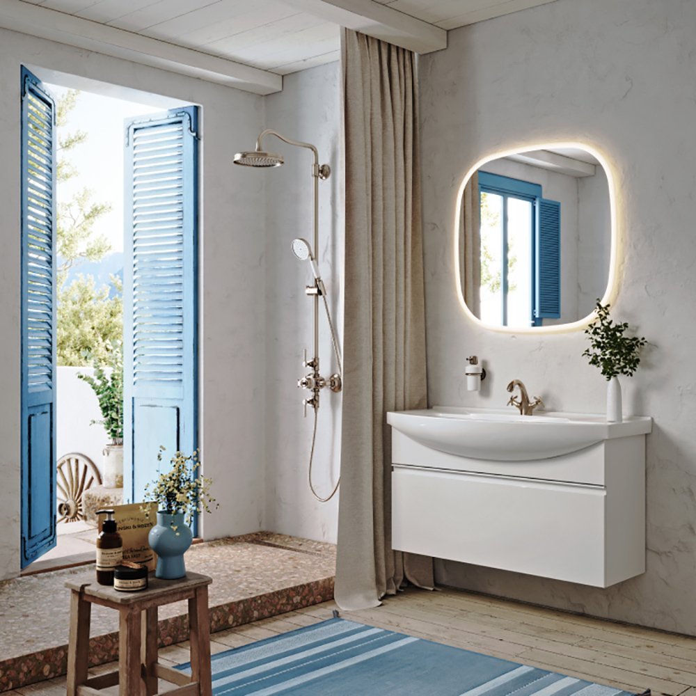 Мебель для ванной Aqwella Rodos 107, подвесная, цвет белый
