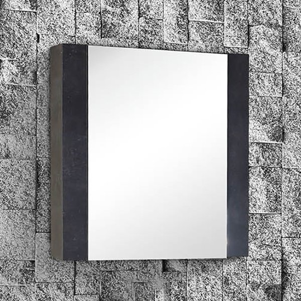Шкаф-зеркало Оника Стоун 70.00, цвет ателье темное