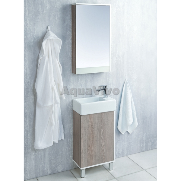 Мебель для ванной Акватон Эмма 45 цвет белый / дуб навара - фото 1