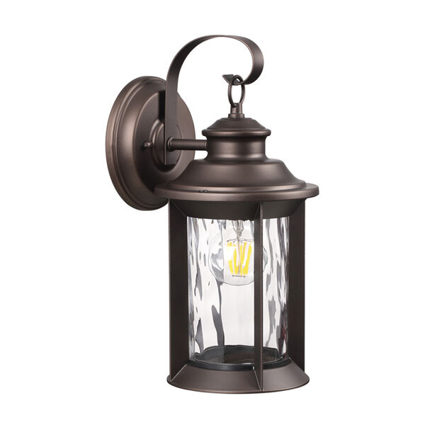 Уличный настенный светильник Odeon Light Mavret 4961/1W, арматура коричневая, плафон стекло прозрачное