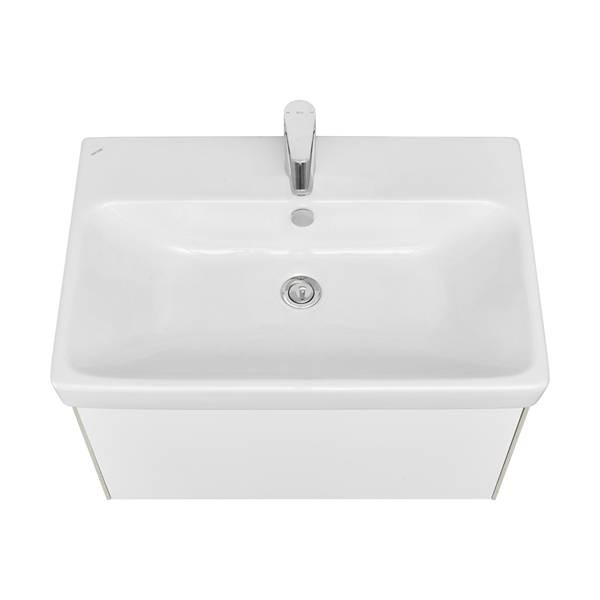 Мебель для ванной Акватон Асти 70, цвет белый глянец / ясень шимо