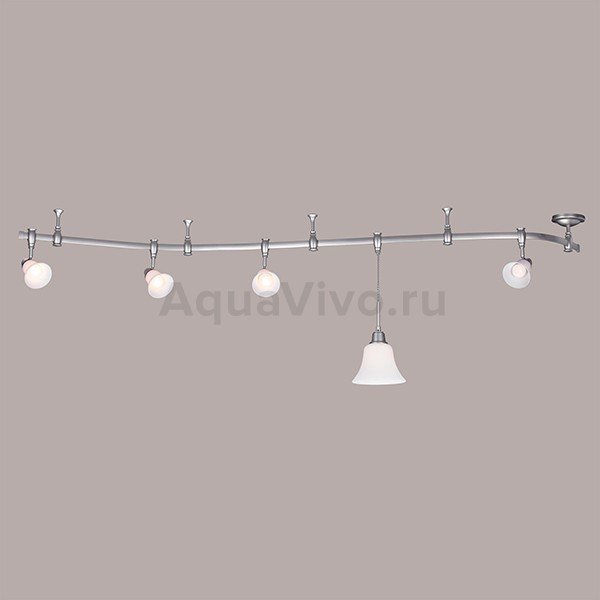 Трековый светильник Citilux Модерн CL560211, арматура хром, плафон стекло белое, 18х18 см - фото 1