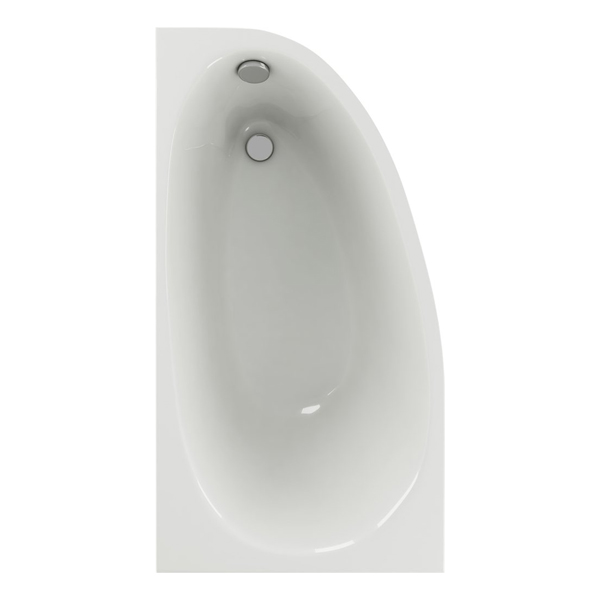 Акриловая ванна Акватек Дива 170x90, левая, без каркаса и слива-перелива, цвет белый