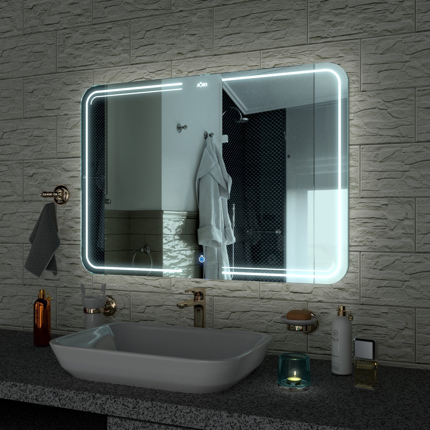 Зеркало Joki Onni 120x80, c подсветкой и диммером, функцией антизапотевания - фото 1