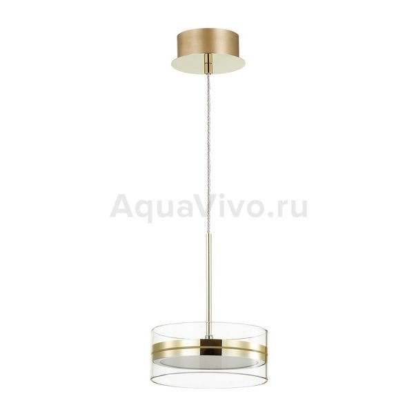 Подвесной светильник Odeon Light Akela 4729/14L, арматура цвет золото, плафон/абажур стекло, цвет прозрачный